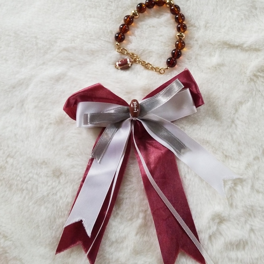 Football Fan Cheerleader Hair Clip